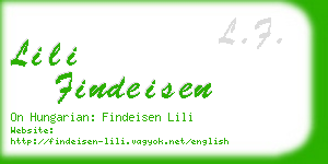 lili findeisen business card